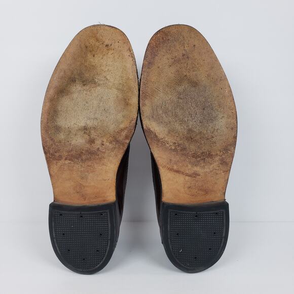 Freeman Free-Flex Mens Size 8.5 D Brown Leather Wingtip Oxford Formal Dress Shoe - Picture 8 of 13